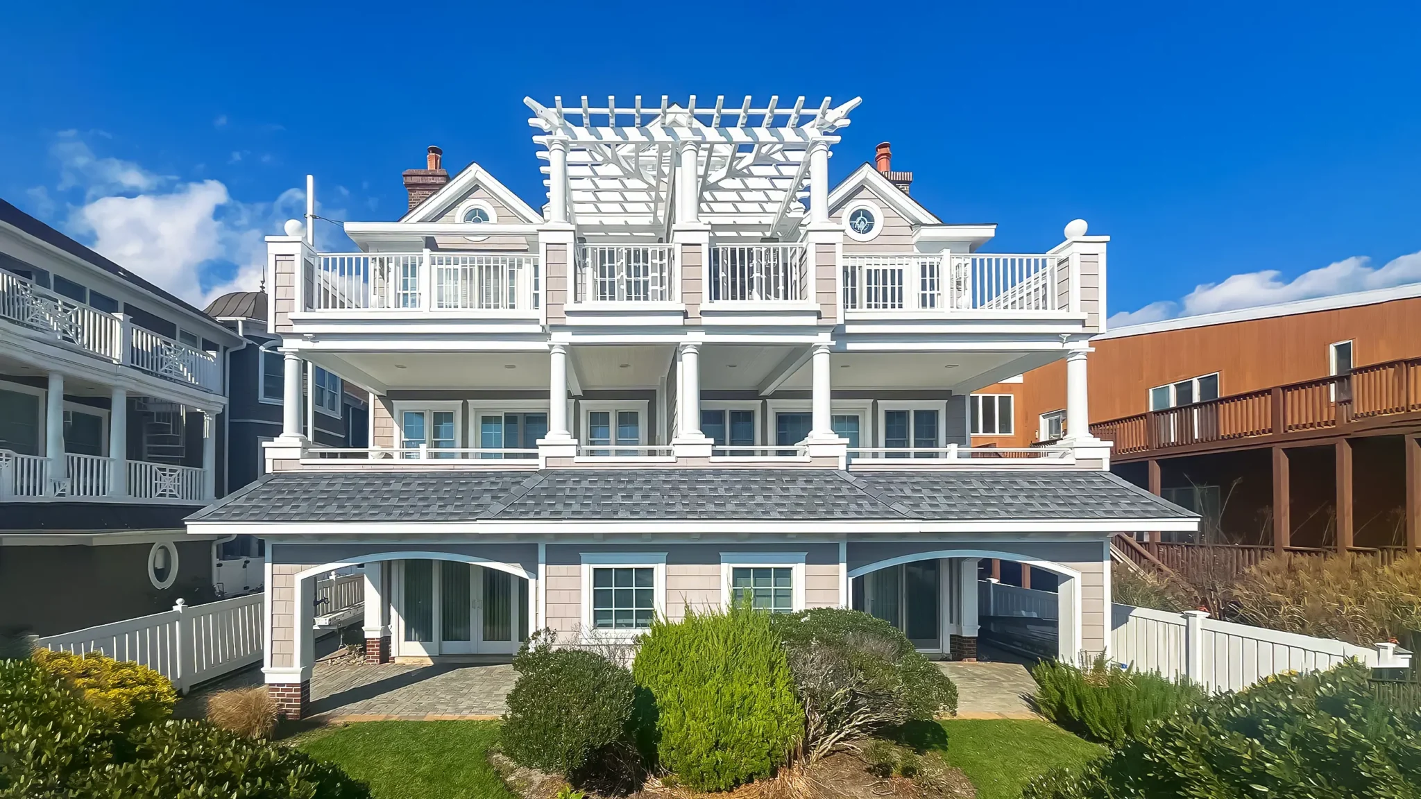 Coastal New Jersey home with fresh exterior paint